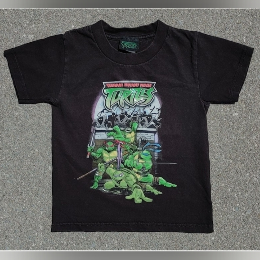 Vtg 2006 TMNT Mirage Studio Black Youth Kids T-Shirt Size Small (4)